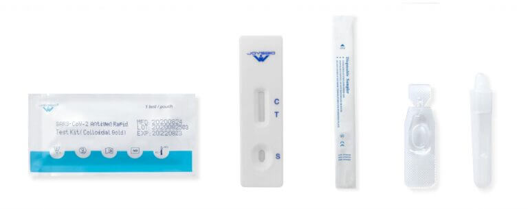 COVID-19 Antigen Rapid Test Kit Box Components
